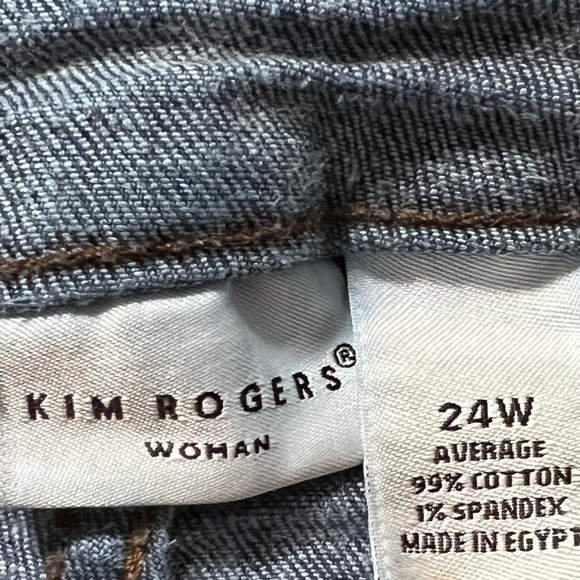 Kim Rogers Woman Plus Denim Blue Jeans (Sz 24w) - Picture 5 of 10